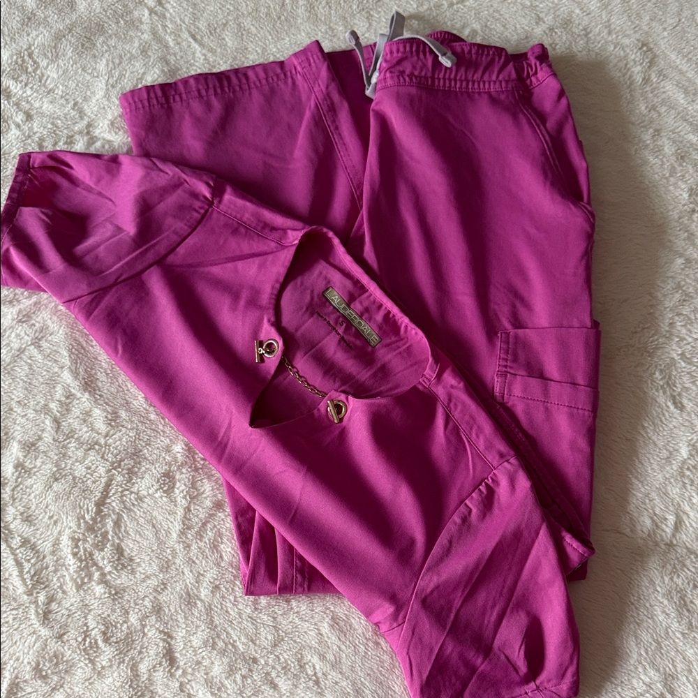 Vibrant Pink Scrub Set